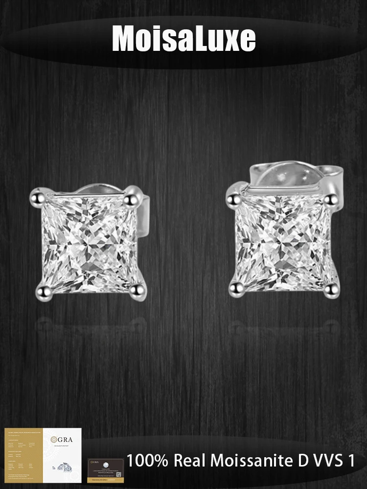 MoisaLuxe Official Store GRA Moissanite 925 sterling silver One Piece Hair Square Earrings for Women Valentine's Day gift
MoisaLuxe Official Store GRA Moissanite 925 sterling silver One Piece Hair Square Earrings for Women Valentine's Day gift