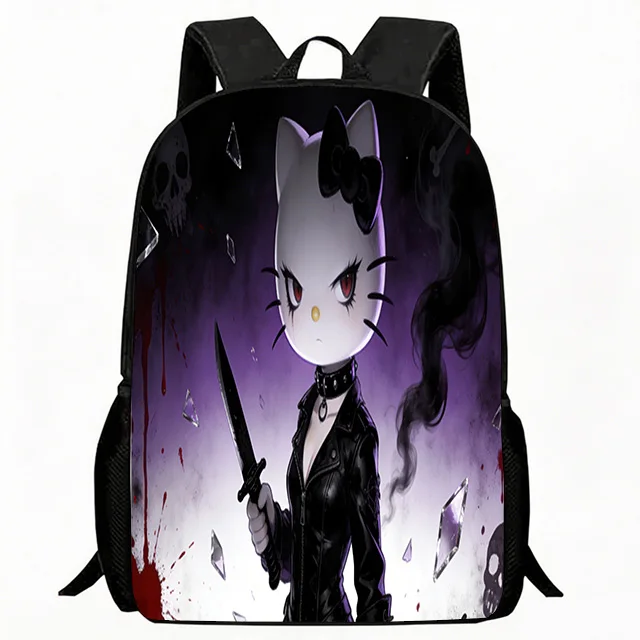 Kids Bag Gothic Style Cartoon Cat Print Backpack Dark Purple Crystal Background Design Adjustable Lightweight Breathable School
Kids Bag Gothic Style Cartoon Cat Print Backpack Dark Purple Crystal Background Design Adjustable Lightweight Breathable School