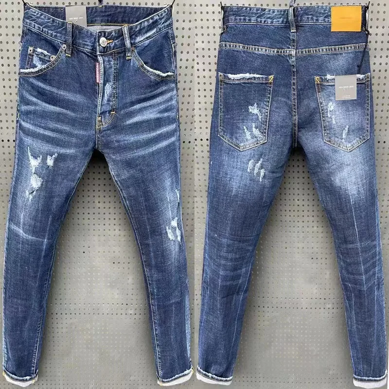 High Elastic Worn Jeans Men's High Street Vintage Feet Tight Luxury Pants Slim Fit Shaved White Made Old Versatile Four Seasons2
High Elastic Worn Jeans Men's High Street Vintage Feet Tight Luxury Pants Slim Fit Shaved White Made Old Versatile Four Seasons2