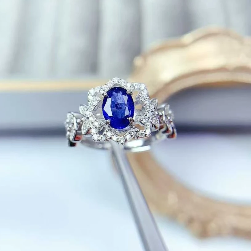Lovely 925 Sterling Silver Ring Real Natural Sapphire Ring 5mm*7mm 0.7ct Genuine Blue Sapphire Silver Jewelry
Lovely 925 Sterling Silver Ring Real Natural Sapphire Ring 5mm*7mm 0.7ct Genuine Blue Sapphire Silver Jewelry