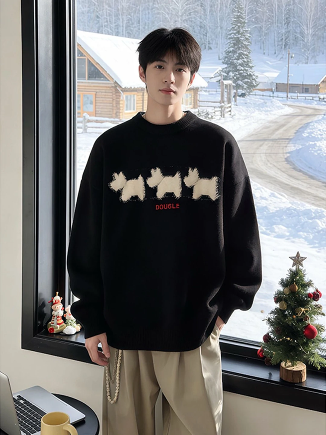 Мужской зимний свитер Black Dog Plush с круглым вырезом, в американском стиле, для ношения под одеждой, Cleanfit, базовый слой, вязаная рубашка
Мужской зимний свитер Black Dog Plush с круглым вырезом, в американском стиле, для ношения под одеждой, Cleanfit, базовый слой, вязаная рубашка