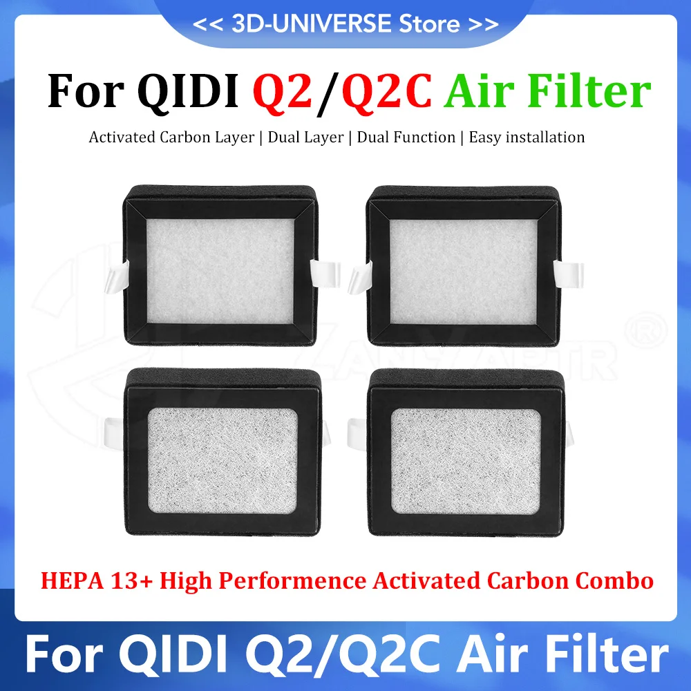 For QIDI Q2 3D Printer Original 3-in-1 Air Filter Assembly G4 Pre-filter H13 HEPA Carbon Spare Parts
For QIDI Q2 3D Printer Original 3-in-1 Air Filter Assembly G4 Pre-filter H13 HEPA Carbon Spare Parts