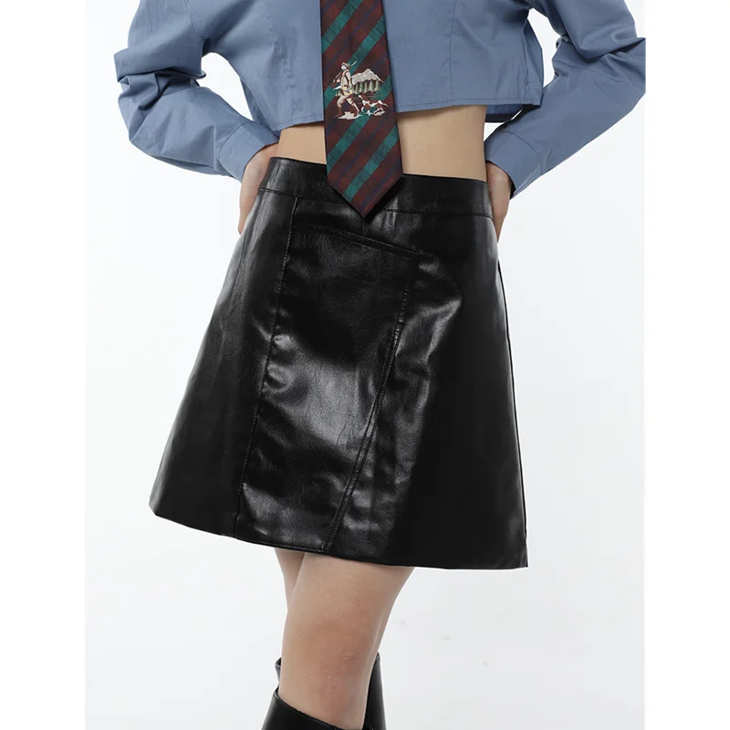 2023 Spring Vintage Black Women Leather Skirt High Waist American Style College Style Straight Skirt Ladies A-line Leather Skirt
2023 Spring Vintage Black Women Leather Skirt High Waist American Style College Style Straight Skirt Ladies A-line Leather Skirt