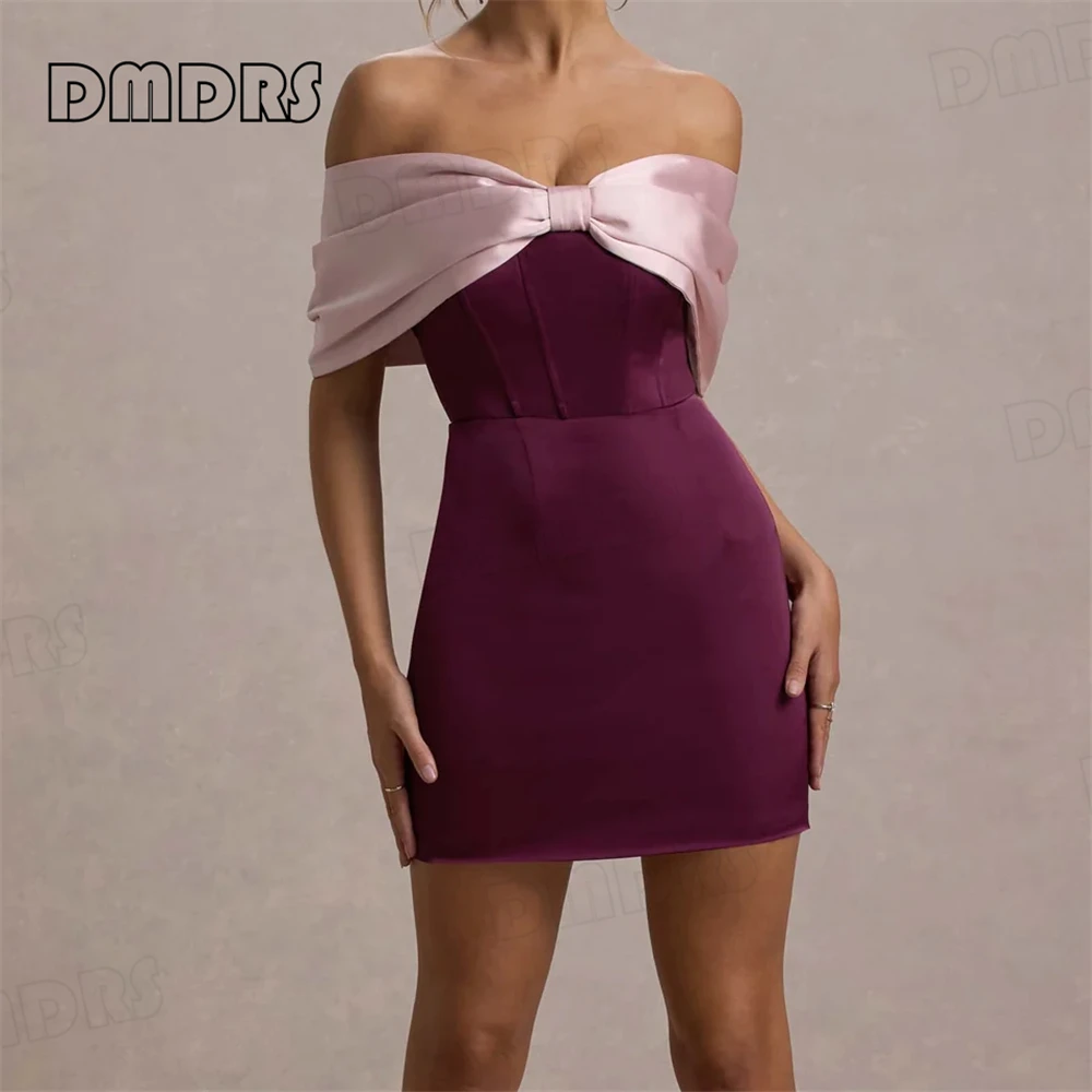 Sweet Bow Shoulder Mini Party Dress for Women Customized Colors Plus Size Formal Cocktail Prom Birthday Dresses
Sweet Bow Shoulder Mini Party Dress for Women Customized Colors Plus Size Formal Cocktail Prom Birthday Dresses