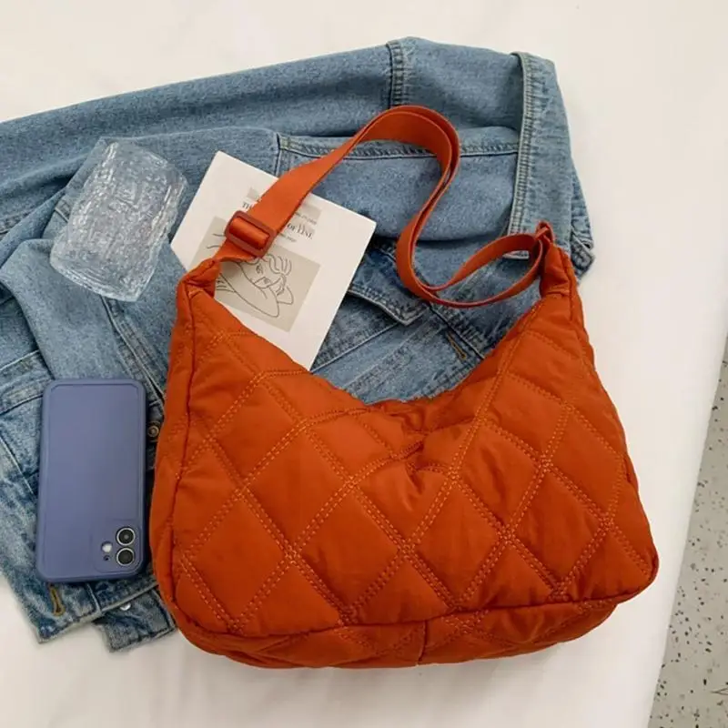 340D Women Shoulder Bag Diamond Nylon Hand Bags Girl Shopper Fashion Casual Large Capacity Space Cotton Diamond Lattice
340D Women Shoulder Bag Diamond Nylon Hand Bags Girl Shopper Fashion Casual Large Capacity Space Cotton Diamond Lattice