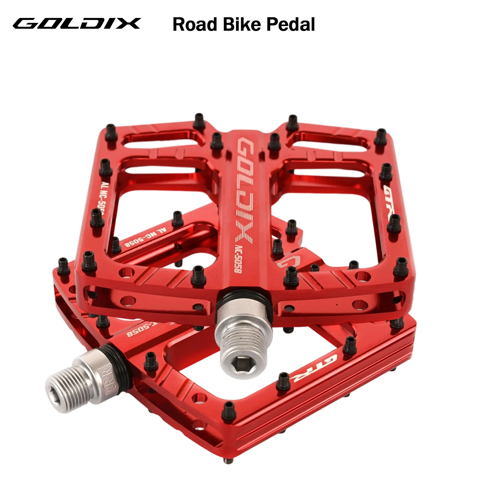 GOLDIX New 3-Bearing Mountain Road Bike Sealed Bearing Pedals High Strength Non-Slip Pedals Bicycle Parts
GOLDIX New 3-Bearing Mountain Road Bike Sealed Bearing Pedals High Strength Non-Slip Pedals Bicycle Parts