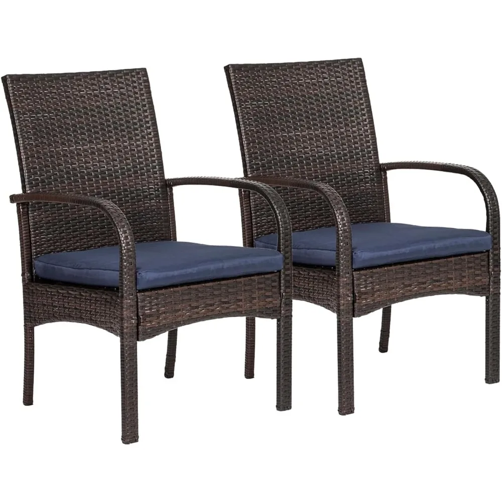 Outdoor Wicker Patio Dining Chairs with Padded Cushions Set of 2: Porch Rattan Chairs Club Chairs with High Back
Outdoor Wicker Patio Dining Chairs with Padded Cushions Set of 2: Porch Rattan Chairs Club Chairs with High Back