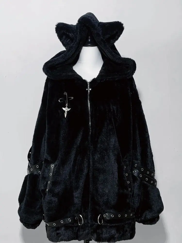 Subculture Japanese Hoodie Long Sleeve Cat Ears Decoration Jacket Women Casual Sweatshirt Gothic Punk Style Harajuku Autumn Coat
Subculture Japanese Hoodie Long Sleeve Cat Ears Decoration Jacket Women Casual Sweatshirt Gothic Punk Style Harajuku Autumn Coat