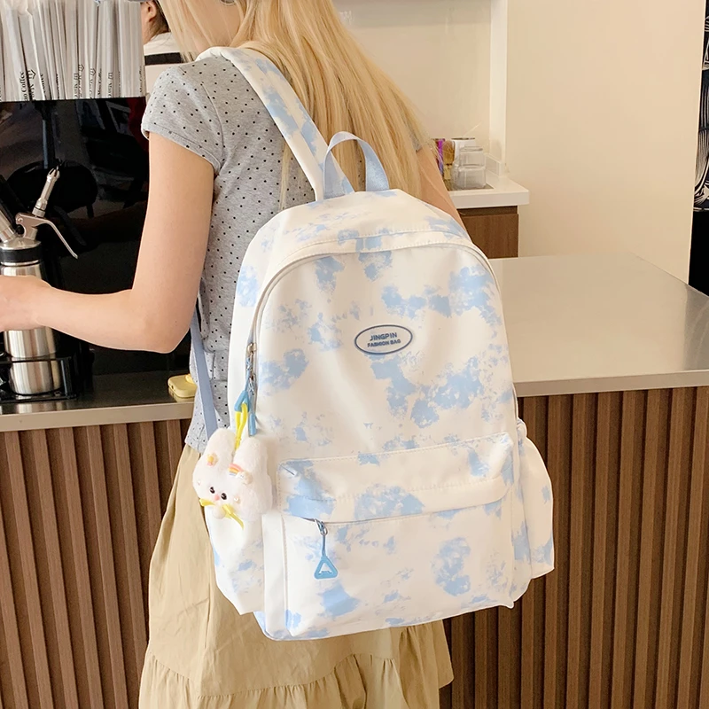 New Trendy Versatile Women's Large Capacity Tie Dye Nylon Cloth Student Schoolbags Outdoor Minimalist Leisure Travel Backpack
New Trendy Versatile Women's Large Capacity Tie Dye Nylon Cloth Student Schoolbags Outdoor Minimalist Leisure Travel Backpack