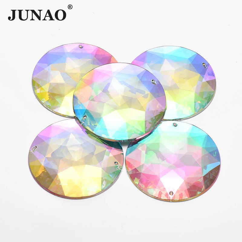 JUNAO 20Pcs 52mm Big Crystal AB Crystal Sewing Acrylic Rhinestones Flatback Round Crystals Stones Applique For DIY Garment
JUNAO 20Pcs 52mm Big Crystal AB Crystal Sewing Acrylic Rhinestones Flatback Round Crystals Stones Applique For DIY Garment
