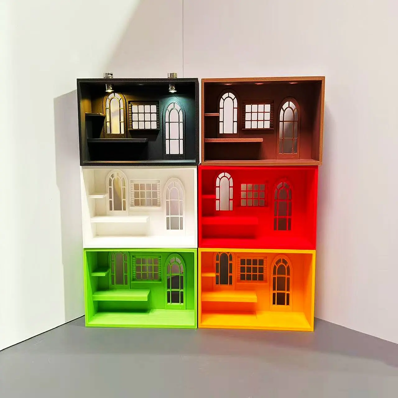 1:12 Scale Dollhouse Miniature Shop Display Stand,Coffee Store Scene Model with Light Hole,DIY Dollhouse Decor for Figures
1:12 Scale Dollhouse Miniature Shop Display Stand,Coffee Store Scene Model with Light Hole,DIY Dollhouse Decor for Figures