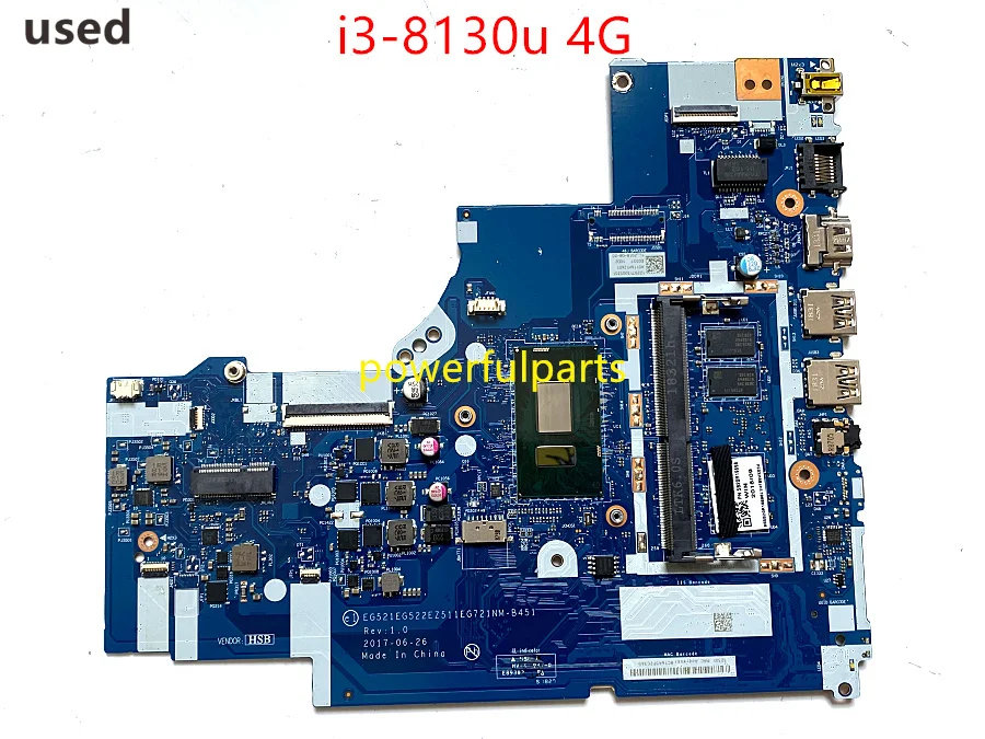 Хорошо работает с материнской платой ноутбука Lenovo 330-15IKB 330-17IKB с центральным процессором i3-8130u 4G RAM EG521
Хорошо работает с материнской платой ноутбука Lenovo 330-15IKB 330-17IKB с центральным процессором i3-8130u 4G RAM EG521