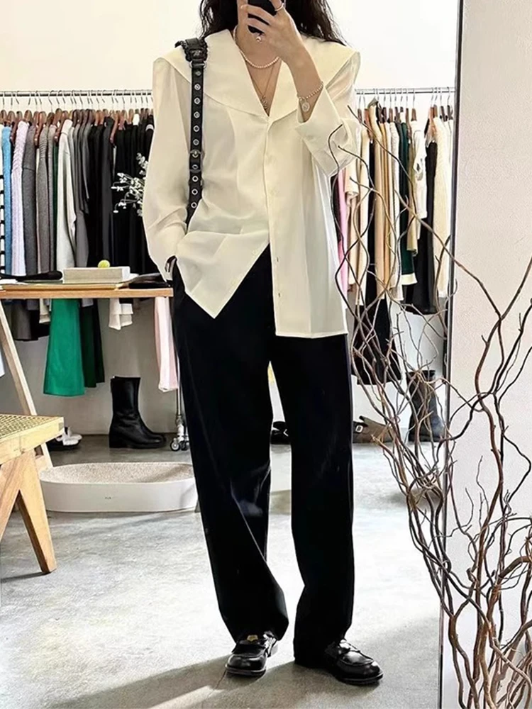 Naturaleye Women's White Long Sleeve Shirt Summer 2024 Naval Collar Loose Fit Versatile Top Ageless Cute Style Commute Fashion
Naturaleye Women's White Long Sleeve Shirt Summer 2024 Naval Collar Loose Fit Versatile Top Ageless Cute Style Commute Fashion