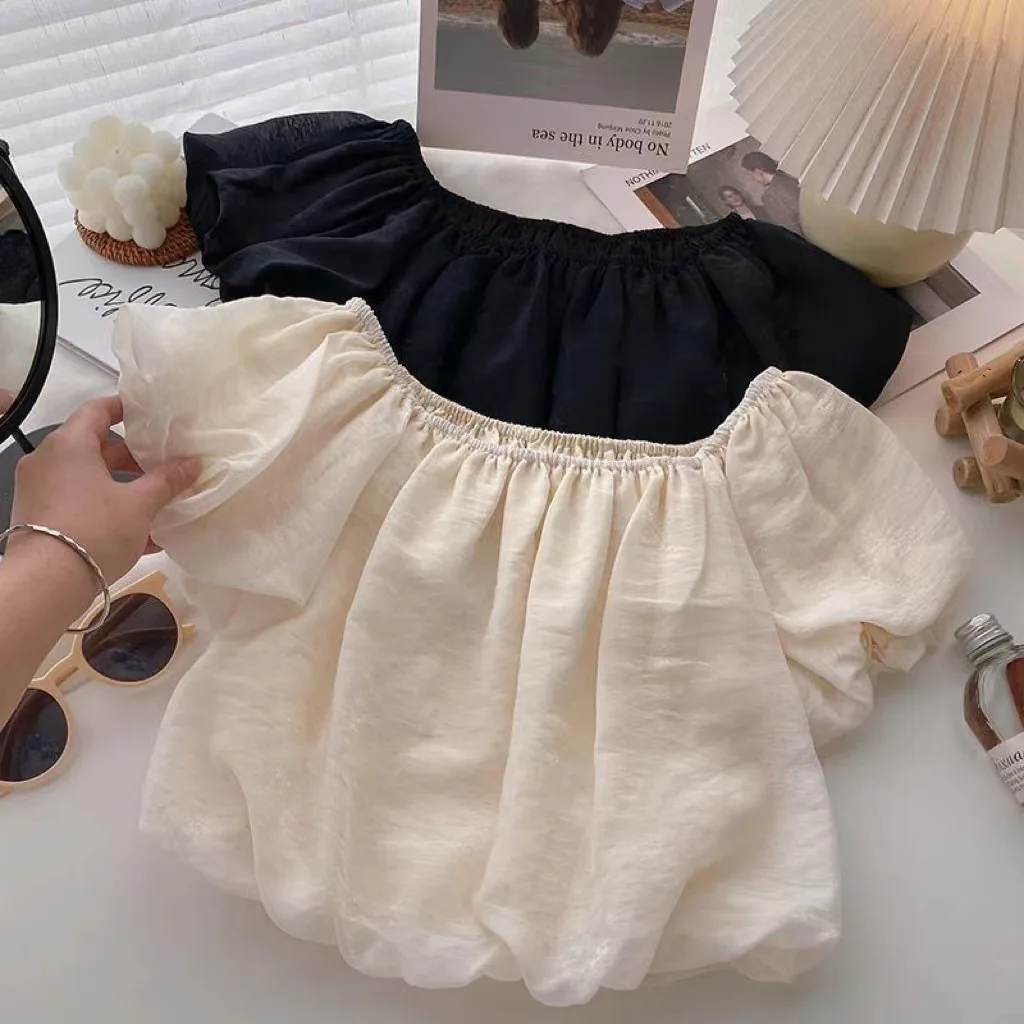 Girls Summer New Korean Solid Color All-match Sweet Bubble Sleeves Simple T-shirt Trend Kids Clothes Girls
Girls Summer New Korean Solid Color All-match Sweet Bubble Sleeves Simple T-shirt Trend Kids Clothes Girls