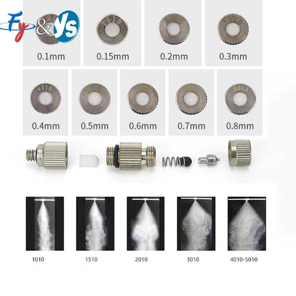 50PCS Nickel Plated Brass 0.1-0.8mm High Pressure Spray Nozzle Dry Fog Mist Ceramic Spray Core Nozzle for Humidification Cooling
50PCS Nickel Plated Brass 0.1-0.8mm High Pressure Spray Nozzle Dry Fog Mist Ceramic Spray Core Nozzle for Humidification Cooling
