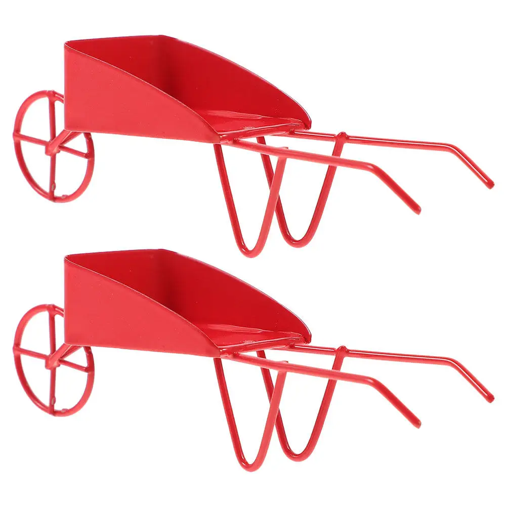 2Pcs Miniature Vintage Iron Wheelbarrow for Dollhouse Decoration Micro Landscape Photography Prop Tiny Sturdy Pushcart Mini
2Pcs Miniature Vintage Iron Wheelbarrow for Dollhouse Decoration Micro Landscape Photography Prop Tiny Sturdy Pushcart Mini