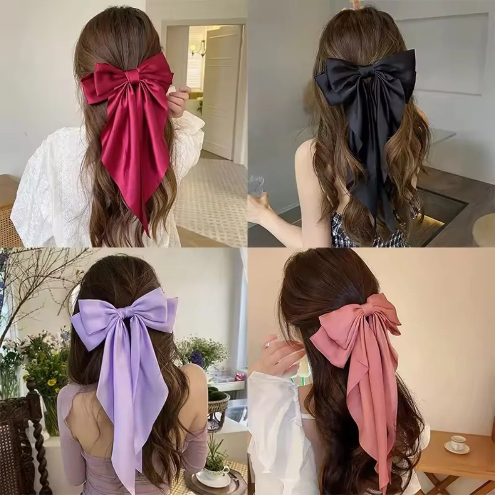 FSUNION Elegant Bow Ribbon Hair Clip Fashion Simple Solid Satin Spring Hair Pin Retro Headband with Clips Girls Hair Accessories
FSUNION Elegant Bow Ribbon Hair Clip Fashion Simple Solid Satin Spring Hair Pin Retro Headband with Clips Girls Hair Accessories
