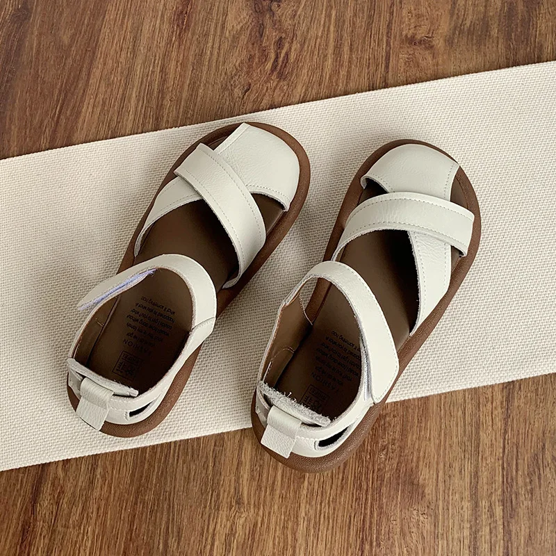 Preppy Bun Head Roman Sandals for Women Soft Soled Summer One-line Casual Comfortable Leather Thick Bottom Sandal Flat Shoes
Preppy Bun Head Roman Sandals for Women Soft Soled Summer One-line Casual Comfortable Leather Thick Bottom Sandal Flat Shoes