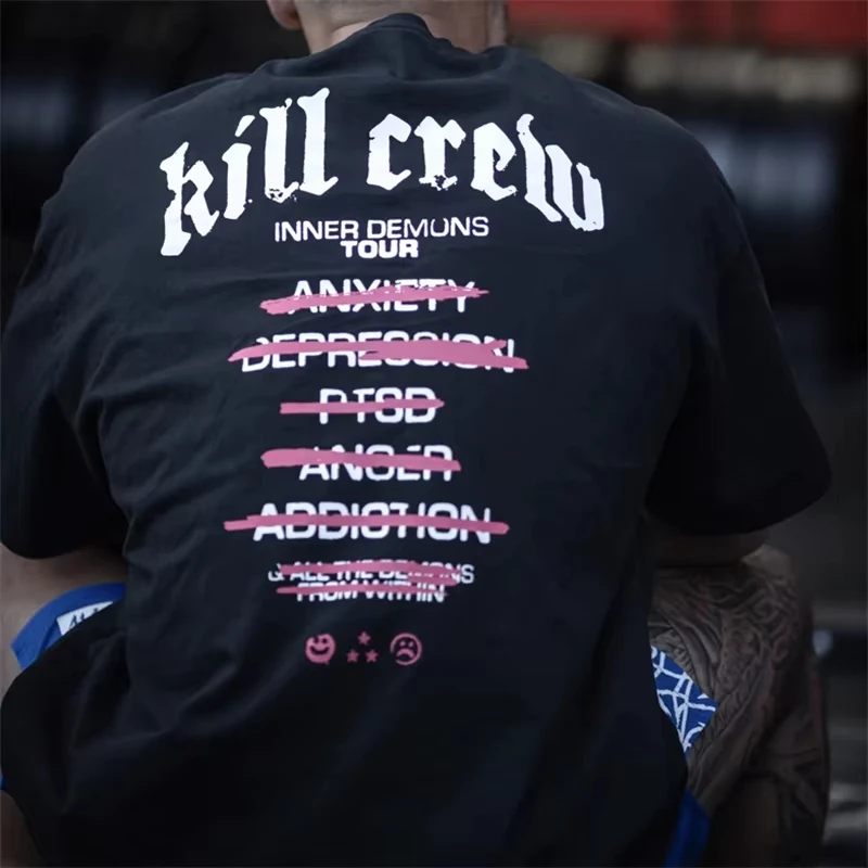KillCrew Oversize Men Summer Short Sleeve Fitness T Shirt Running Sport Gym Cotton T-Shirts Workout Casual Tee Tops Clothing
KillCrew Oversize Men Summer Short Sleeve Fitness T Shirt Running Sport Gym Cotton T-Shirts Workout Casual Tee Tops Clothing