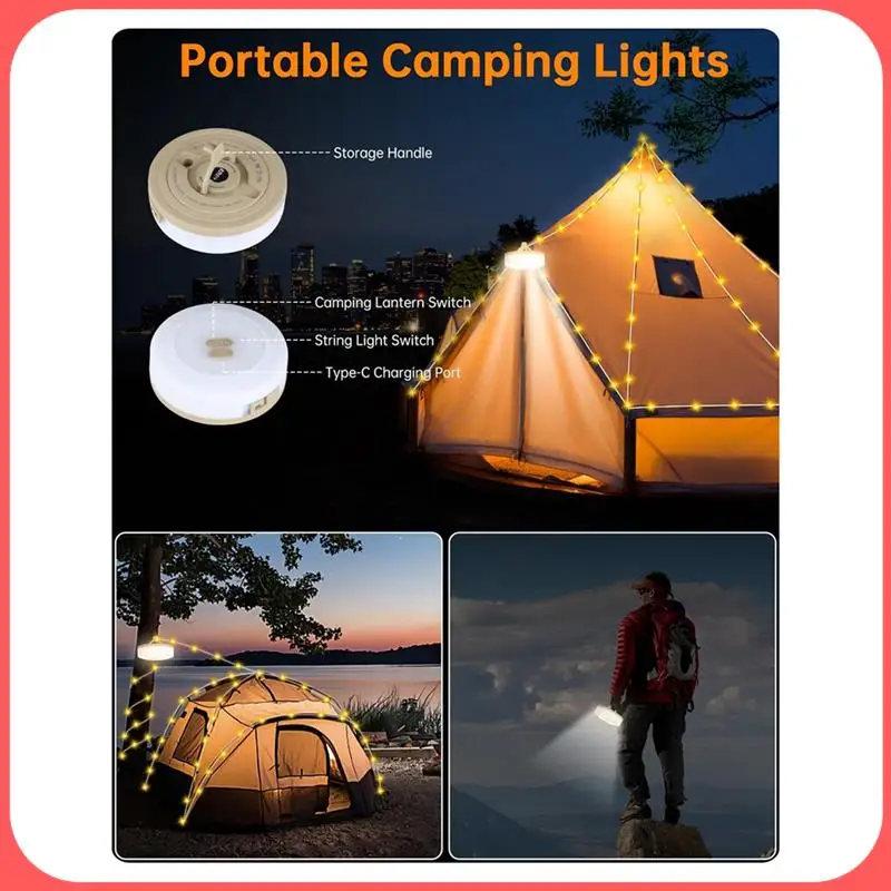 AA89-2-In-1 Outdoor Camping String Light With 5 Lighting Modes,Portable Led Camping Lantern For Tent,Yard,Decoration(32.8FT)
AA89-2-In-1 Outdoor Camping String Light With 5 Lighting Modes,Portable Led Camping Lantern For Tent,Yard,Decoration(32.8FT)