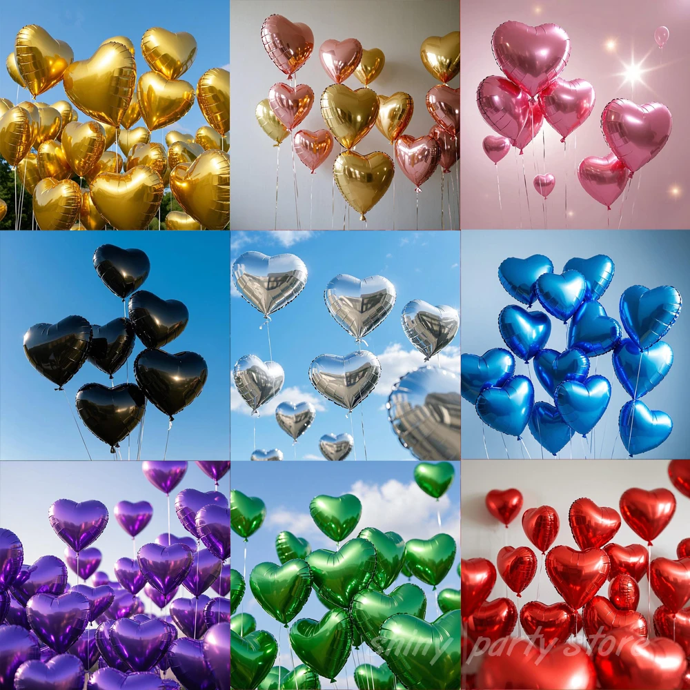 10pcs Gold Green Red Heart Foil Balloon Inflatable Helium Balloon DIY Birthday Party Ornaments For Valentine's Day Wedding Party
10pcs Gold Green Red Heart Foil Balloon Inflatable Helium Balloon DIY Birthday Party Ornaments For Valentine's Day Wedding Party