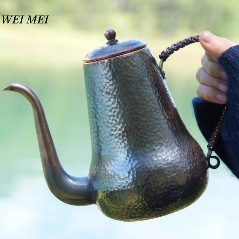 Vintage Pure Copper Long Beak Coffee Pot,for Boiling Water and Brewing Tea,Handcrafted Engraving Hammer Texture Pot Tableware
Vintage Pure Copper Long Beak Coffee Pot,for Boiling Water and Brewing Tea,Handcrafted Engraving Hammer Texture Pot Tableware