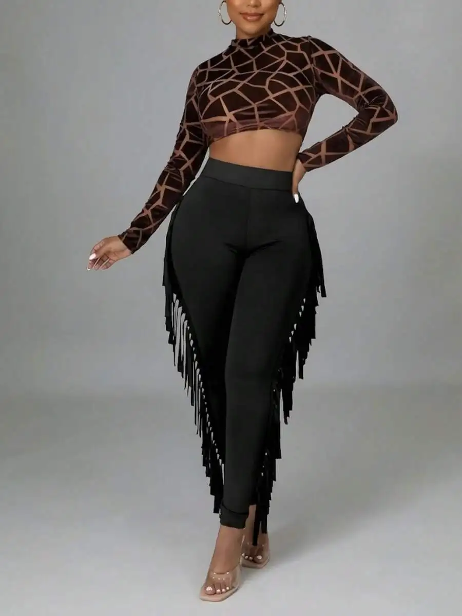 Women High Waist Bodycon Joggers With Tassel Fringe Side Casual Streetwear Pants
Women High Waist Bodycon Joggers With Tassel Fringe Side Casual Streetwear Pants