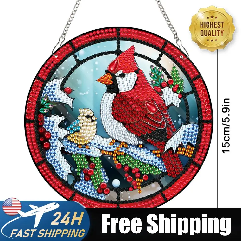 2D Flat DIY Cardinal Bluebird Diamond Art Pendant Window Hanging Art for Wall
2D Flat DIY Cardinal Bluebird Diamond Art Pendant Window Hanging Art for Wall
