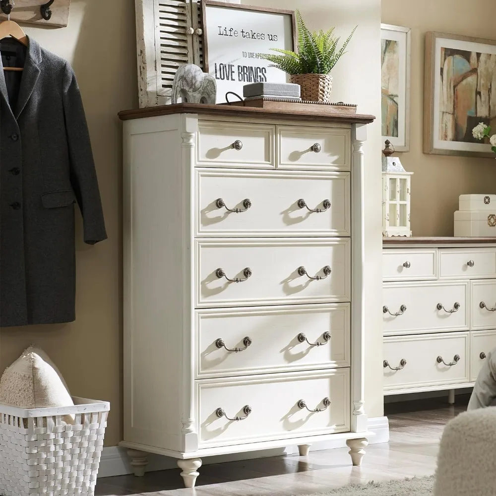 6 Drawers Dresser Chests for Bedroom w/4 Solid Wood Feet,Storage Dressers Organizer for Bedroom,Living Room, Antique White
6 Drawers Dresser Chests for Bedroom w/4 Solid Wood Feet,Storage Dressers Organizer for Bedroom,Living Room, Antique White