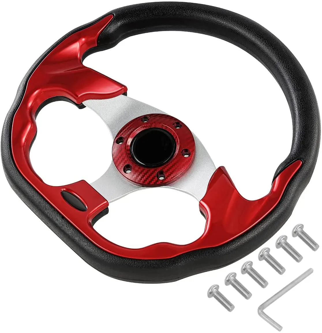 Customization Universal Fit 12.5 Inch Diameter Steering Wheel Fits EZGO, Club Car and Golf Carts Color Red
Customization Universal Fit 12.5 Inch Diameter Steering Wheel Fits EZGO, Club Car and Golf Carts Color Red