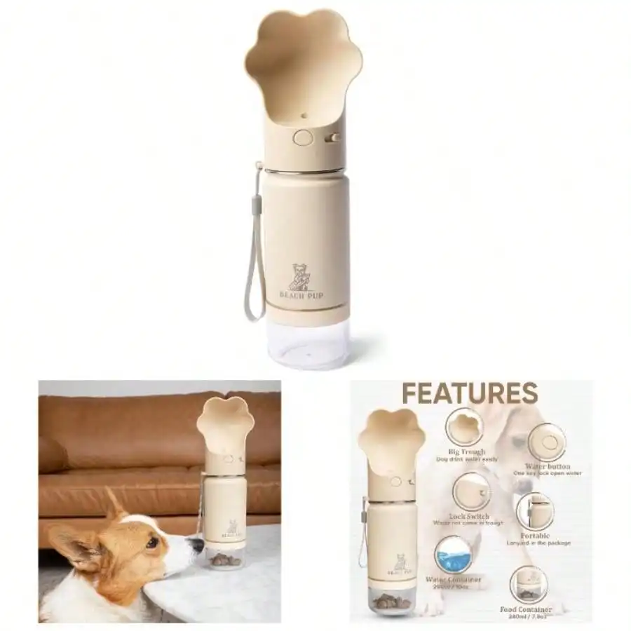 Dog Portable Bottle Stainless Steel 10 Oz With Food Container - Pet Bottle - Portable Dog Dispenser With Bowl And Container
Dog Portable Bottle Stainless Steel 10 Oz With Food Container - Pet Bottle - Portable Dog Dispenser With Bowl And Container