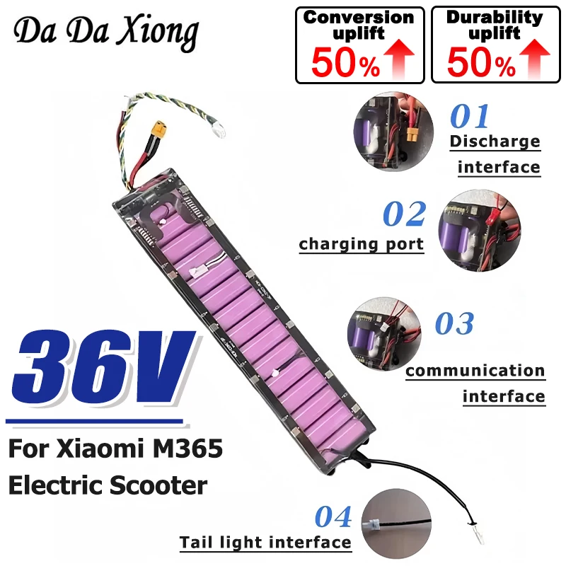 36V 100Ah New Battery for Xiaomi M365/Pro/1S Special Battery Pack 36V Battery Riding 30km BMS+Charger Scooter Accessories
36V 100Ah New Battery for Xiaomi M365/Pro/1S Special Battery Pack 36V Battery Riding 30km BMS+Charger Scooter Accessories