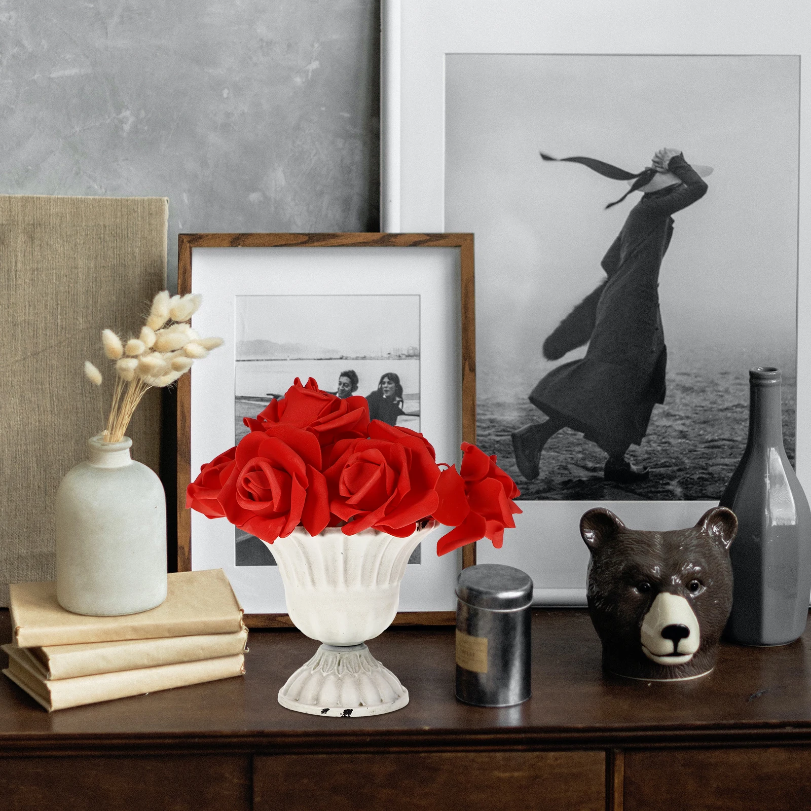 White Retro Iron Flower Vase Simple Elegant Decorative Vase for Flower Arrangement Office Desktop Home Decor Compact Chic Iron
White Retro Iron Flower Vase Simple Elegant Decorative Vase for Flower Arrangement Office Desktop Home Decor Compact Chic Iron