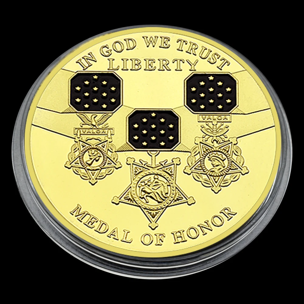 US Commemorative Medal of Honor Statue of Liberty Gold Coin Military Medal Collection of Gifts
US Commemorative Medal of Honor Statue of Liberty Gold Coin Military Medal Collection of Gifts