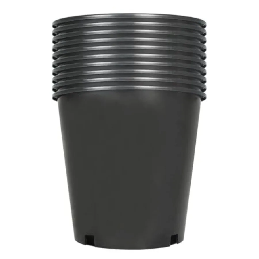 10 Pack Black Nursery Pot Planter Grower Flower Pot Garden Seedling Planters Containers, Plastic Injection Molded Pots with Dra
10 Pack Black Nursery Pot Planter Grower Flower Pot Garden Seedling Planters Containers, Plastic Injection Molded Pots with Dra