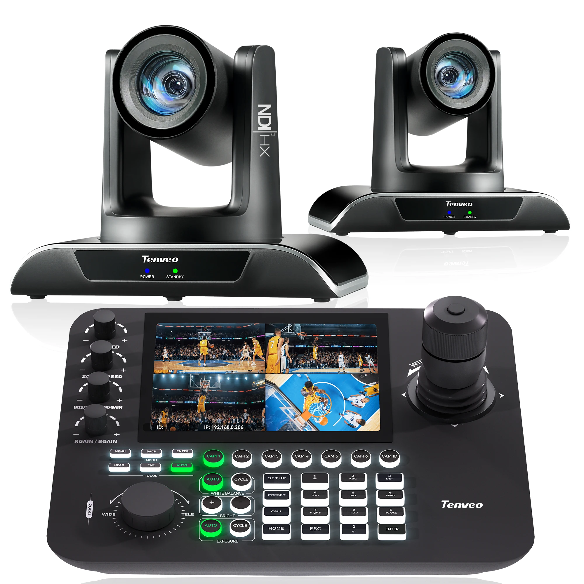 PTZ Camera And Controller 2Pcs VHD20H NDI 20x Zoom PTZ Conference Camera With USB HDMI LAN POE+KB300PRO Joystick Controller
PTZ Camera And Controller 2Pcs VHD20H NDI 20x Zoom PTZ Conference Camera With USB HDMI LAN POE+KB300PRO Joystick Controller