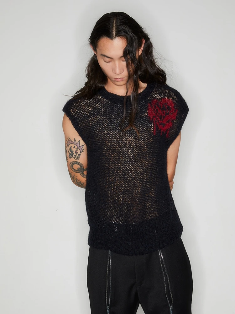 KADAKADA Dark Rose Vintage Hollow out Unisex Handmade Fishnet Sleeveless Knitwear Youthful Breathable Summer Essential
KADAKADA Dark Rose Vintage Hollow out Unisex Handmade Fishnet Sleeveless Knitwear Youthful Breathable Summer Essential