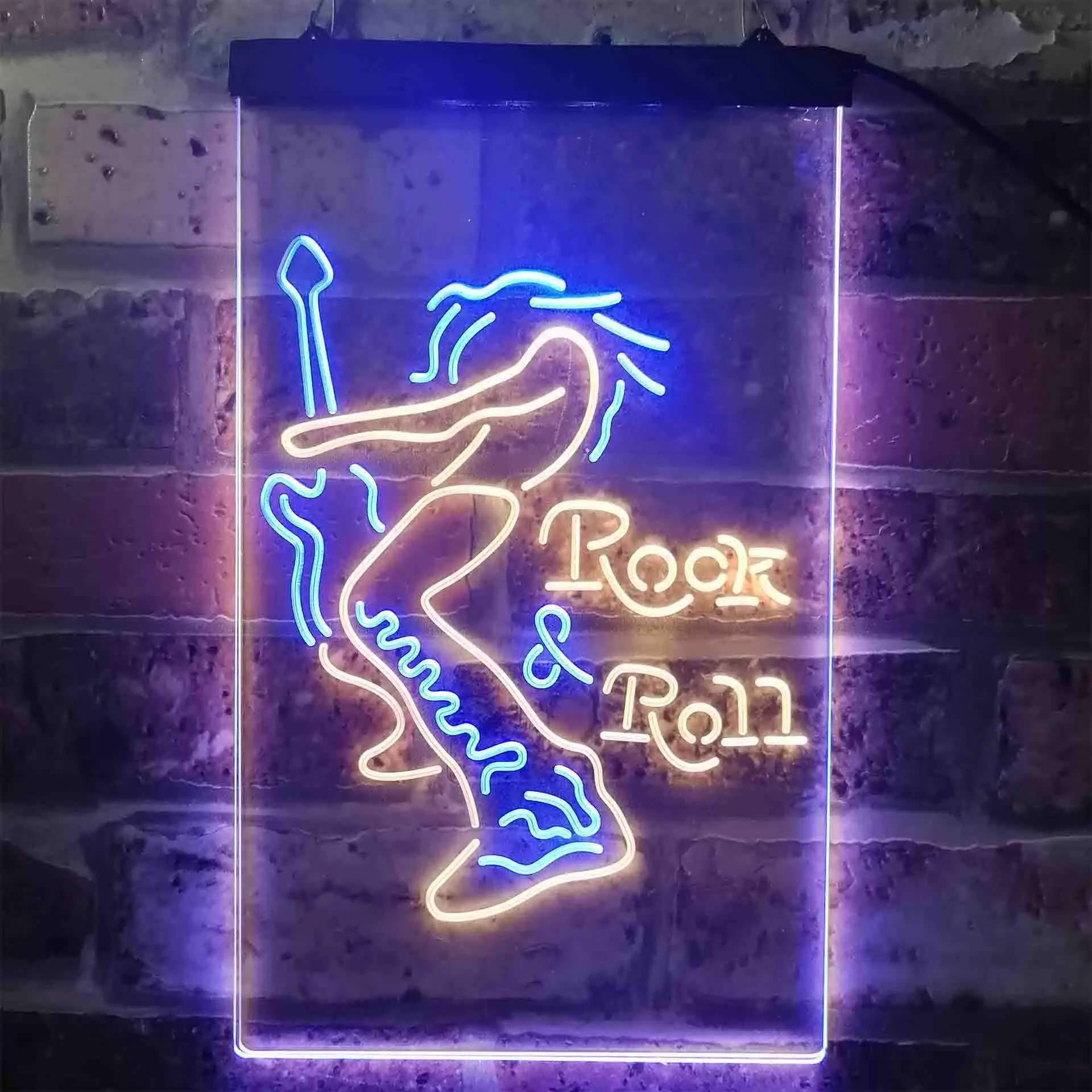 Rock n Roll Guitarist Band Звуковая музыка Двухцветная светодиодная неоновая вывеска st6-i3914
Rock n Roll Guitarist Band Звуковая музыка Двухцветная светодиодная неоновая вывеска st6-i3914