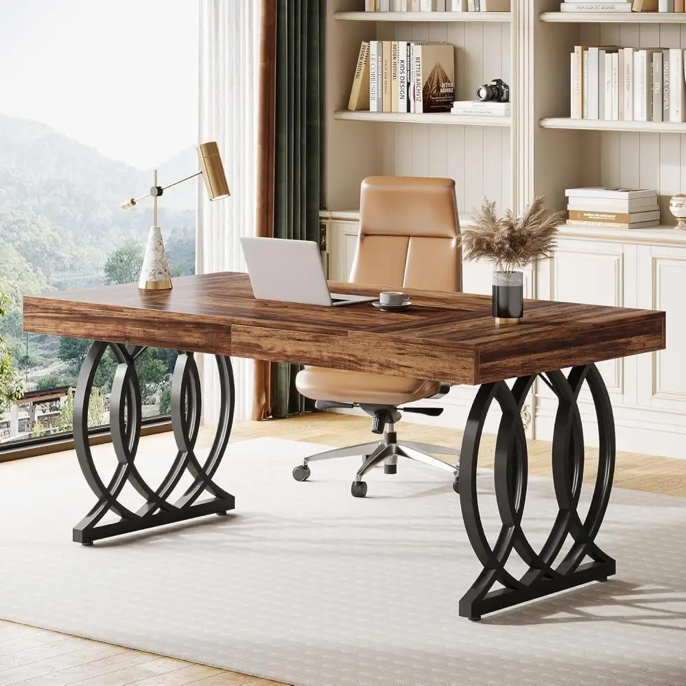 Tribesigns 63-Inch Executive Desk, Modern Office Computer Desk with Stylish Gold Legs, Rectangular Workstation for Home
Tribesigns 63-Inch Executive Desk, Modern Office Computer Desk with Stylish Gold Legs, Rectangular Workstation for Home
