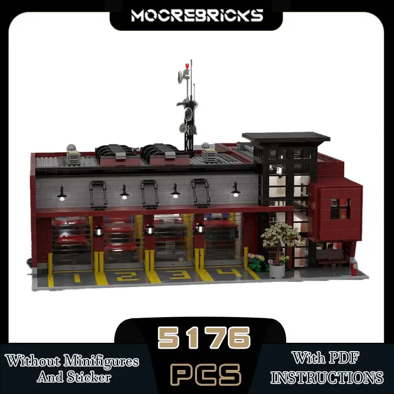 MOC City Fire Department Modular Architecture Station Building Block DIY Assembly Model Technology Bricks Puzzle Toy Xmas Gifts
MOC City Fire Department Modular Architecture Station Building Block DIY Assembly Model Technology Bricks Puzzle Toy Xmas Gifts