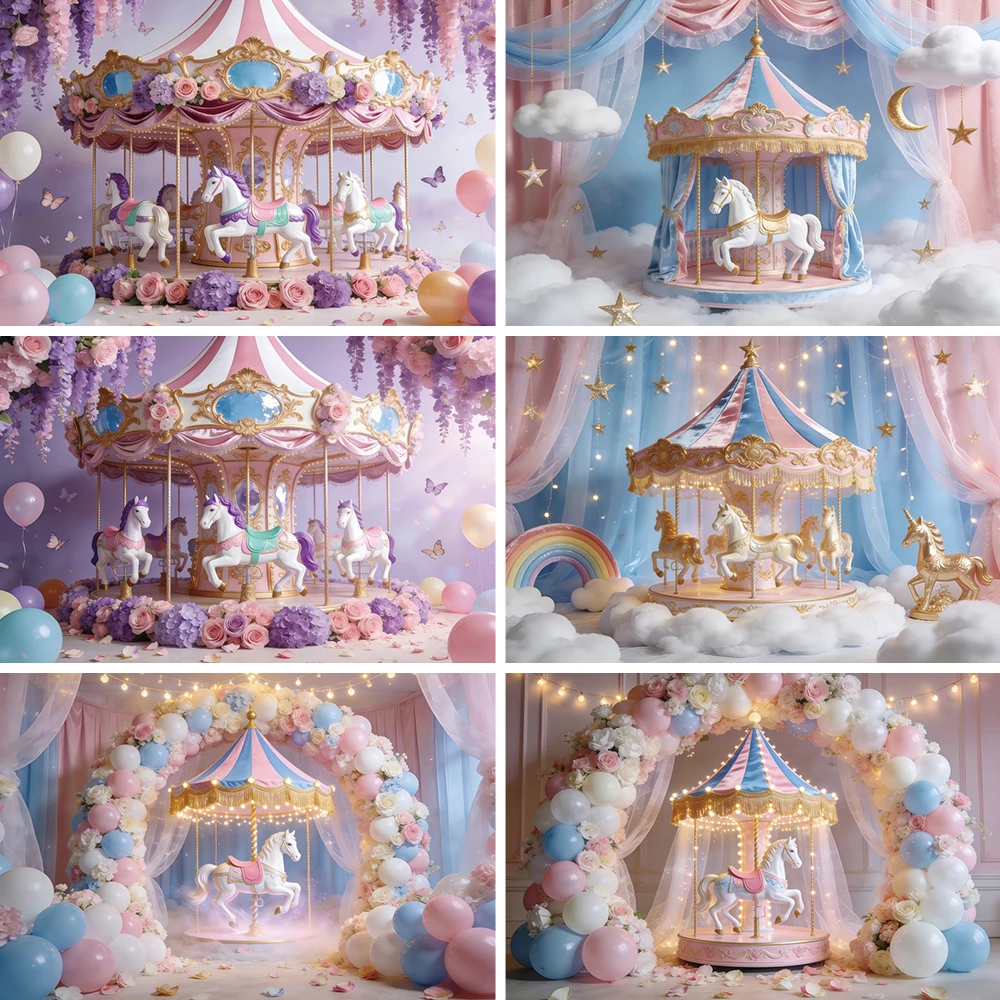 Amusement Park Carousel Photography Background Dreamy Stars Clouds Princess Girl Birthday Baby Shower Decor Cake Smash Backdrop
Amusement Park Carousel Photography Background Dreamy Stars Clouds Princess Girl Birthday Baby Shower Decor Cake Smash Backdrop