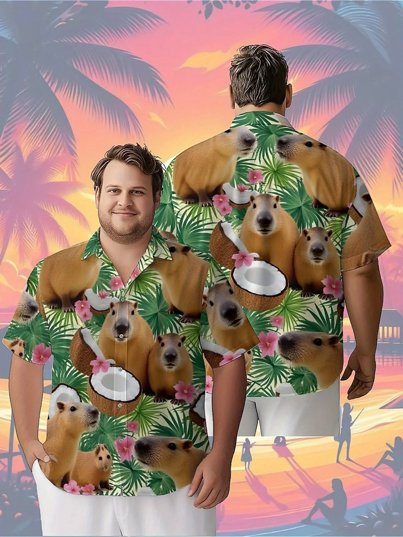 Men's Plus Size Hawaiian Shirts Tropical Coconut Capybara Pattern,Unisex Baggy Aloha Shirts,summer Alternative Clothing
Men's Plus Size Hawaiian Shirts Tropical Coconut Capybara Pattern,Unisex Baggy Aloha Shirts,summer Alternative Clothing