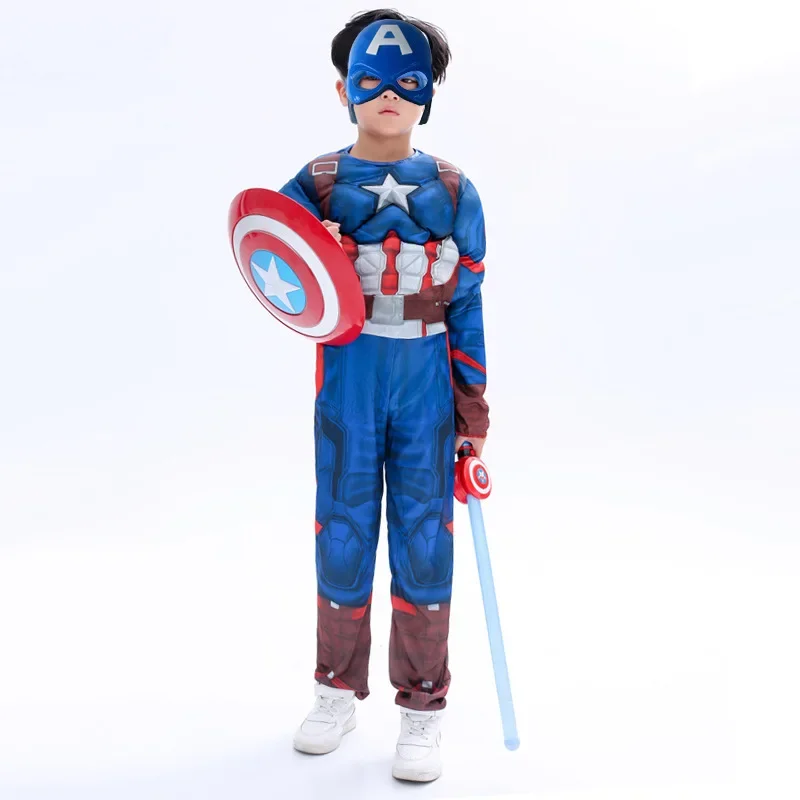 Captain America cosplay muscle costume superhero Captain America cosplay muscle jumpsuit shield Halloween carnival party costume
Captain America cosplay muscle costume superhero Captain America cosplay muscle jumpsuit shield Halloween carnival party costume
