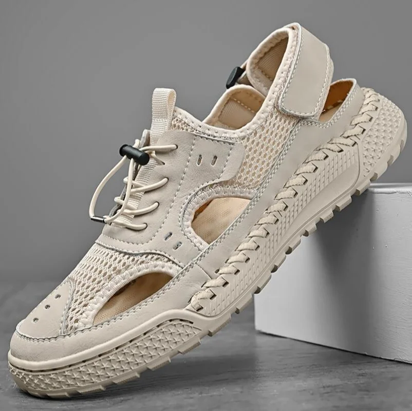 Sandals men's tide summer new style leather toe cap outdoor leisure sports hollow sandals beach shoes Handmade mesh men shoes
Sandals men's tide summer new style leather toe cap outdoor leisure sports hollow sandals beach shoes Handmade mesh men shoes