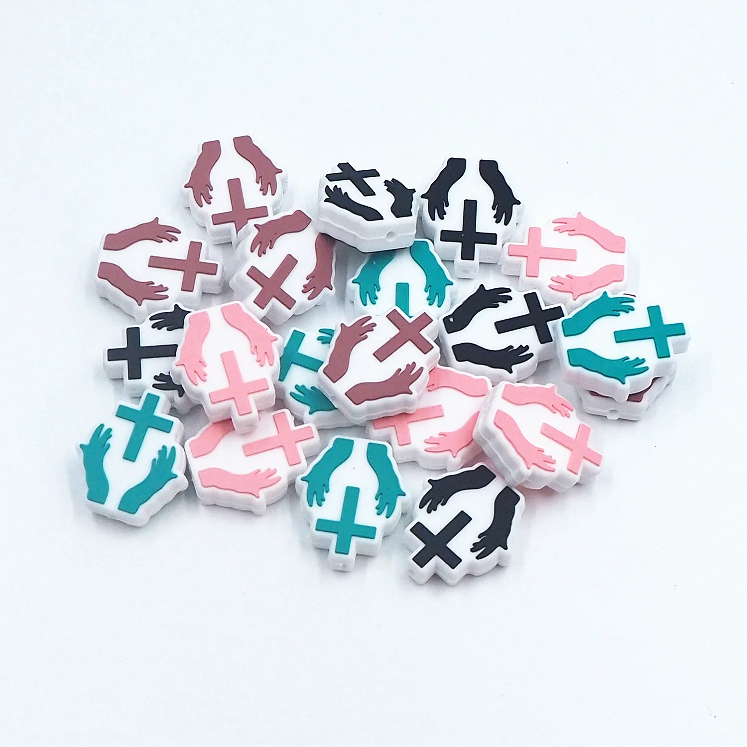 Chenkai 50PCS Cross Focal Beads Silicone Charms For Pen Making Character Beads For Beadable Pen DIY Baby Pacifier Dummy Chains
Chenkai 50PCS Cross Focal Beads Silicone Charms For Pen Making Character Beads For Beadable Pen DIY Baby Pacifier Dummy Chains