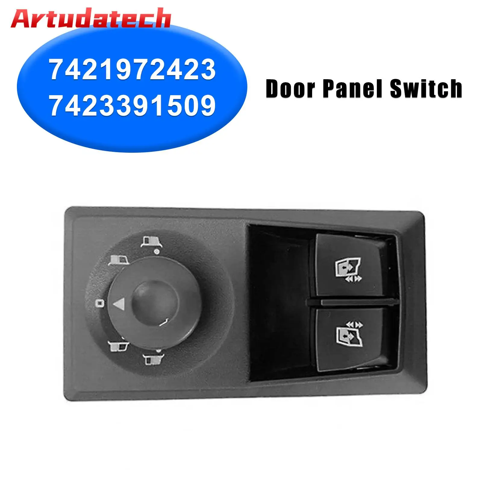 Artudatech Door Panel Switch for Renault Trucks 7421972423 7423391509 24V
Artudatech Door Panel Switch for Renault Trucks 7421972423 7423391509 24V
