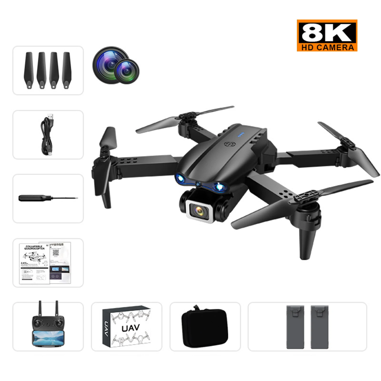 Remote Control Aerial Photography Drone with 4K HD Dual Camera 360° Flips Aerial Photography Quadcopter for Outdoor Professional
Remote Control Aerial Photography Drone with 4K HD Dual Camera 360° Flips Aerial Photography Quadcopter for Outdoor Professional
