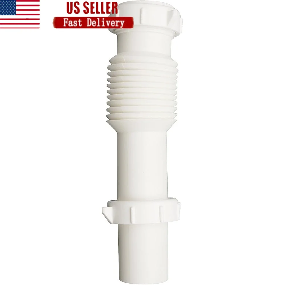 Гибкая удлинительная трубка хвостовика, входное отверстие 1-1/2 дюйма, длина 7 дюймов, кухонное скользящее соединение, гайки с прямым соединением, шайбы 
Гибкая удлинительная трубка хвостовика, входное отверстие 1-1/2 дюйма, длина 7 дюймов, кухонное скользящее соединение, гайки с прямым соединением, шайбы