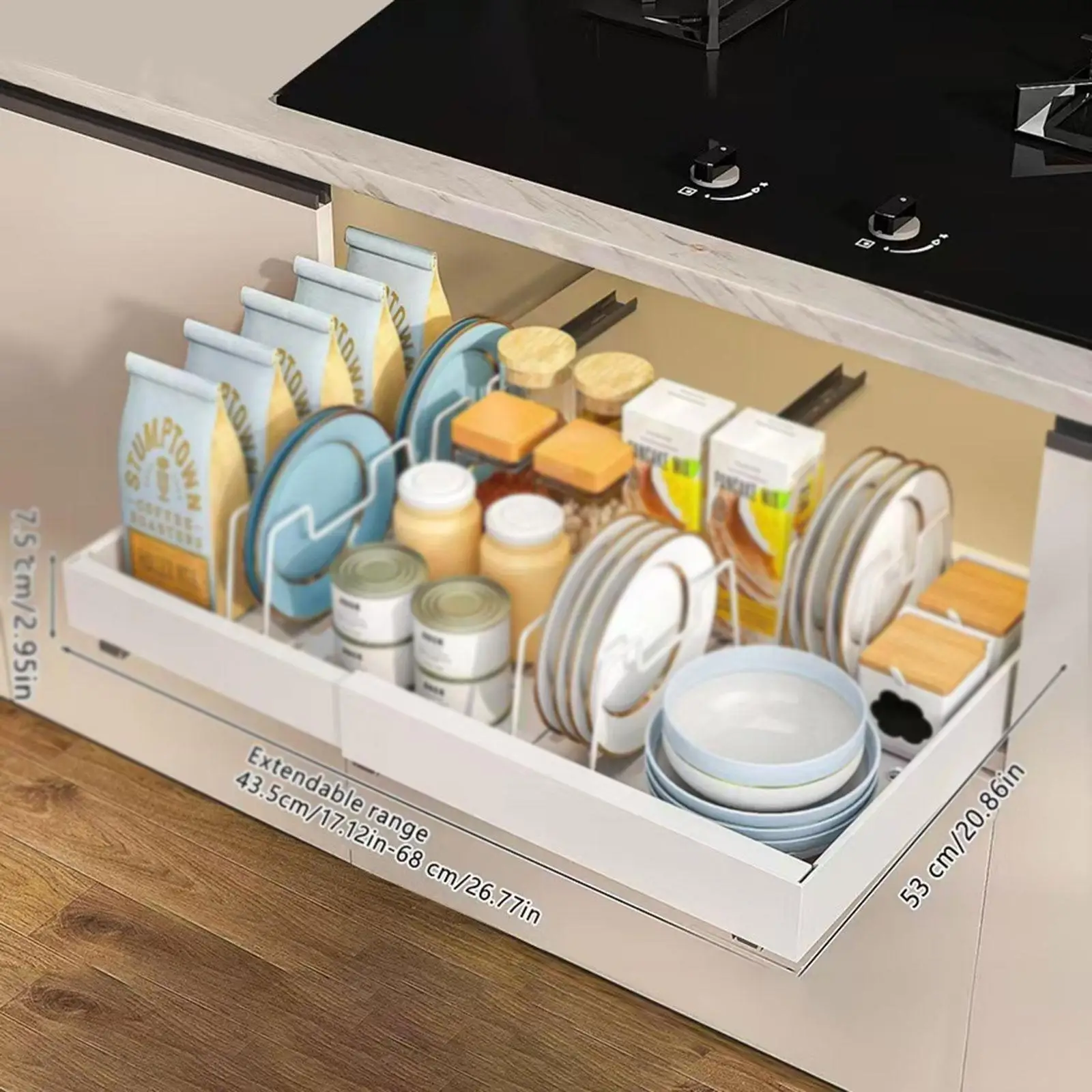 Pull Out Cabinet Organizer Space Saving Under Sink Drawer Storage Rack Pull Out Drawer for Home Closet Bathroom Pantry Cupboard
Pull Out Cabinet Organizer Space Saving Under Sink Drawer Storage Rack Pull Out Drawer for Home Closet Bathroom Pantry Cupboard