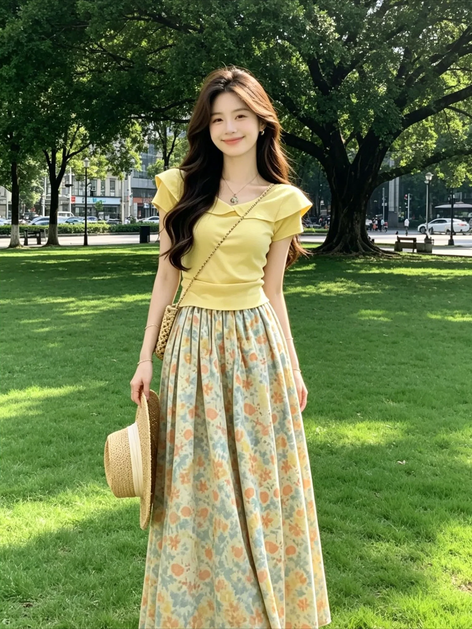Sweet Yellow Floral Print Skirt Set 2026 New Style Summer Dopaamine Bright Matching Long Dress Casual Loose Fit Short Sleeve
Sweet Yellow Floral Print Skirt Set 2026 New Style Summer Dopaamine Bright Matching Long Dress Casual Loose Fit Short Sleeve